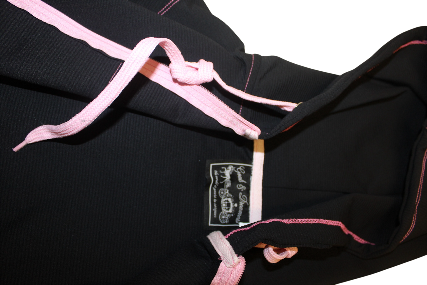 TWIYTC pink and black cropped hoodie