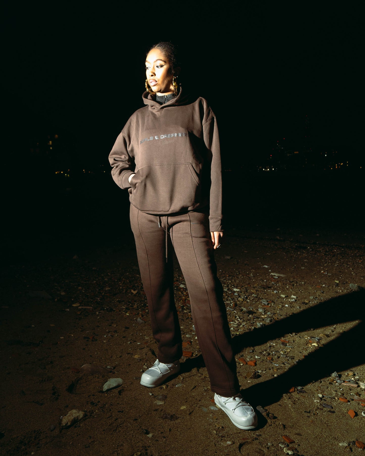 Echelon straight leg joggers (chocolate brown)