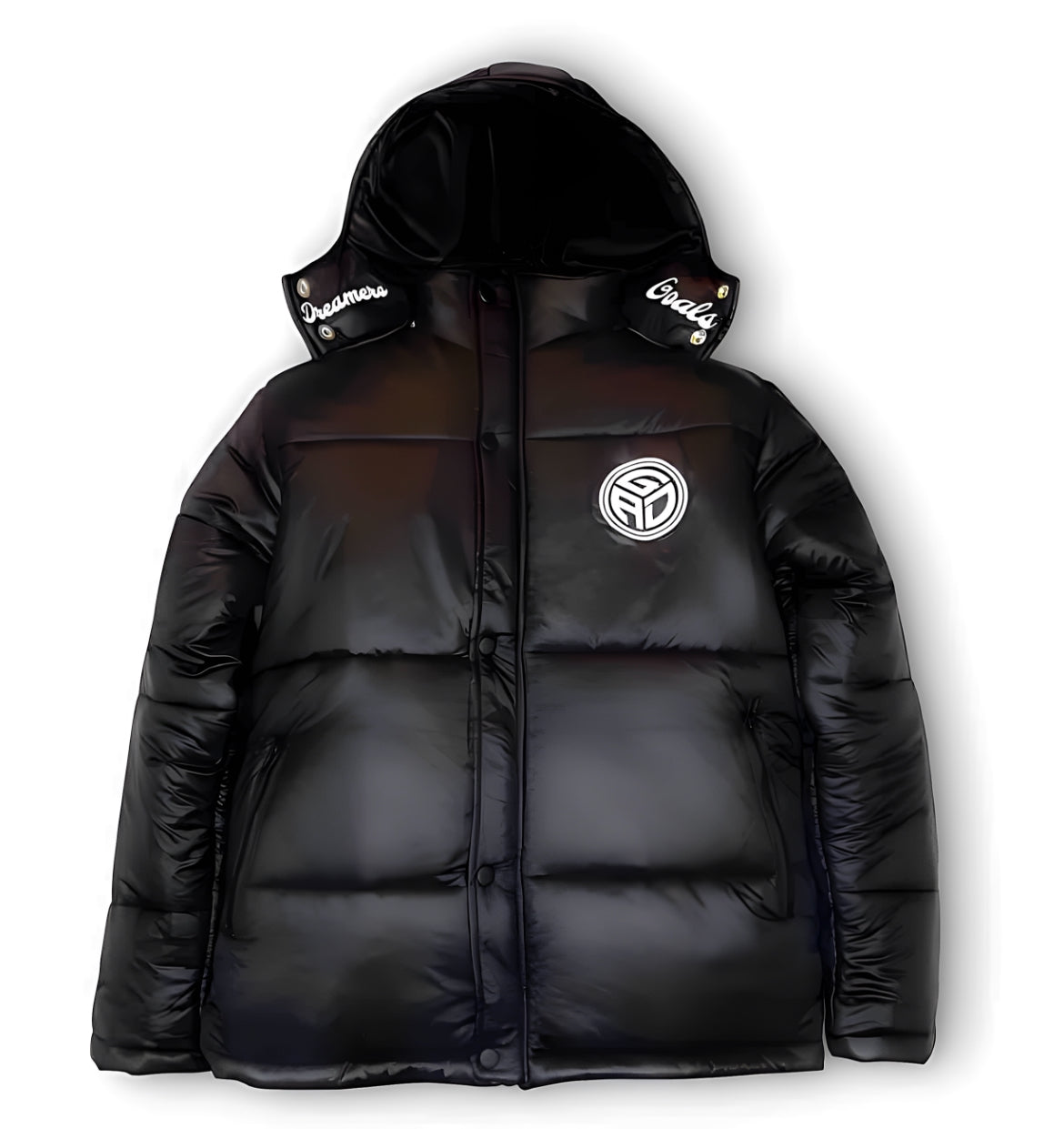 GAD V1 shiny puffer jacket(detachable hood)