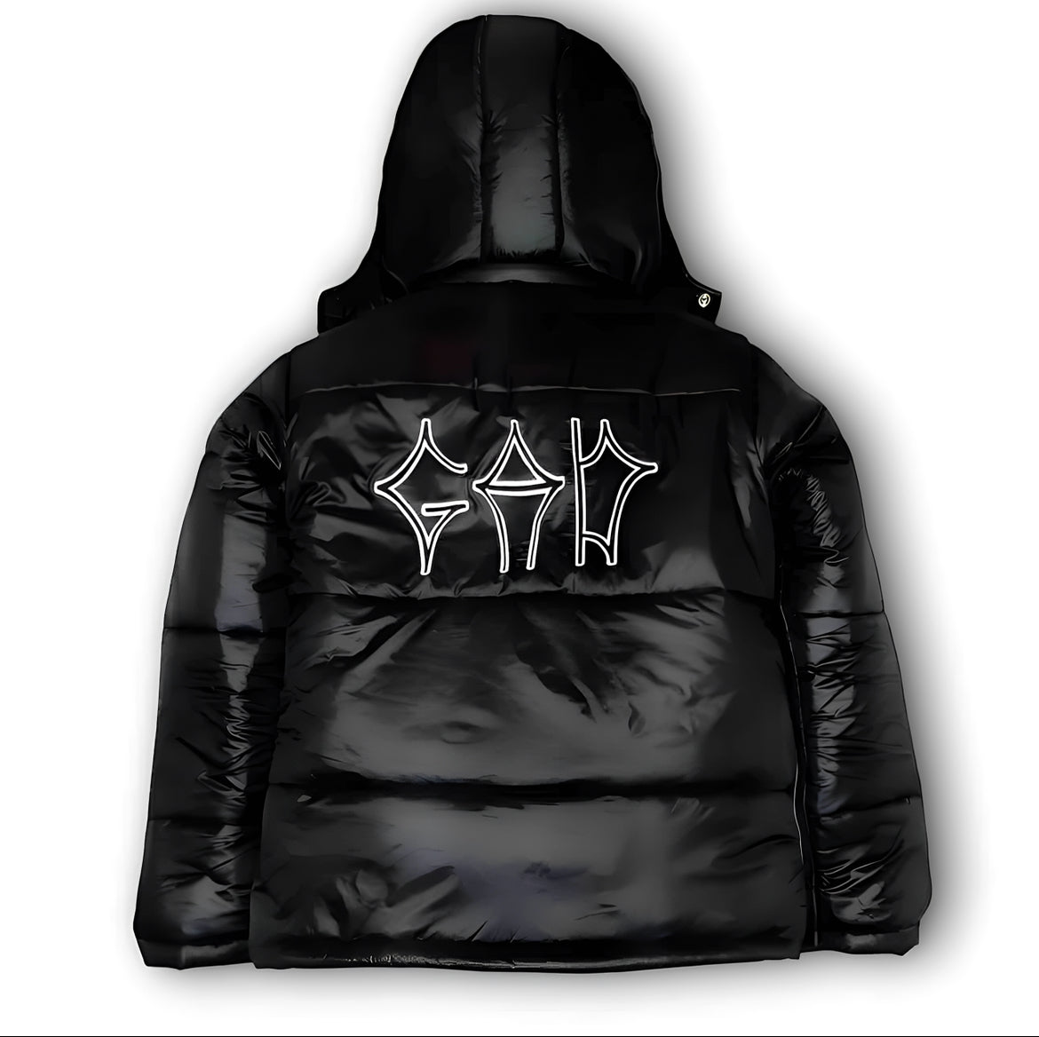 GAD V1 shiny puffer jacket(detachable hood)