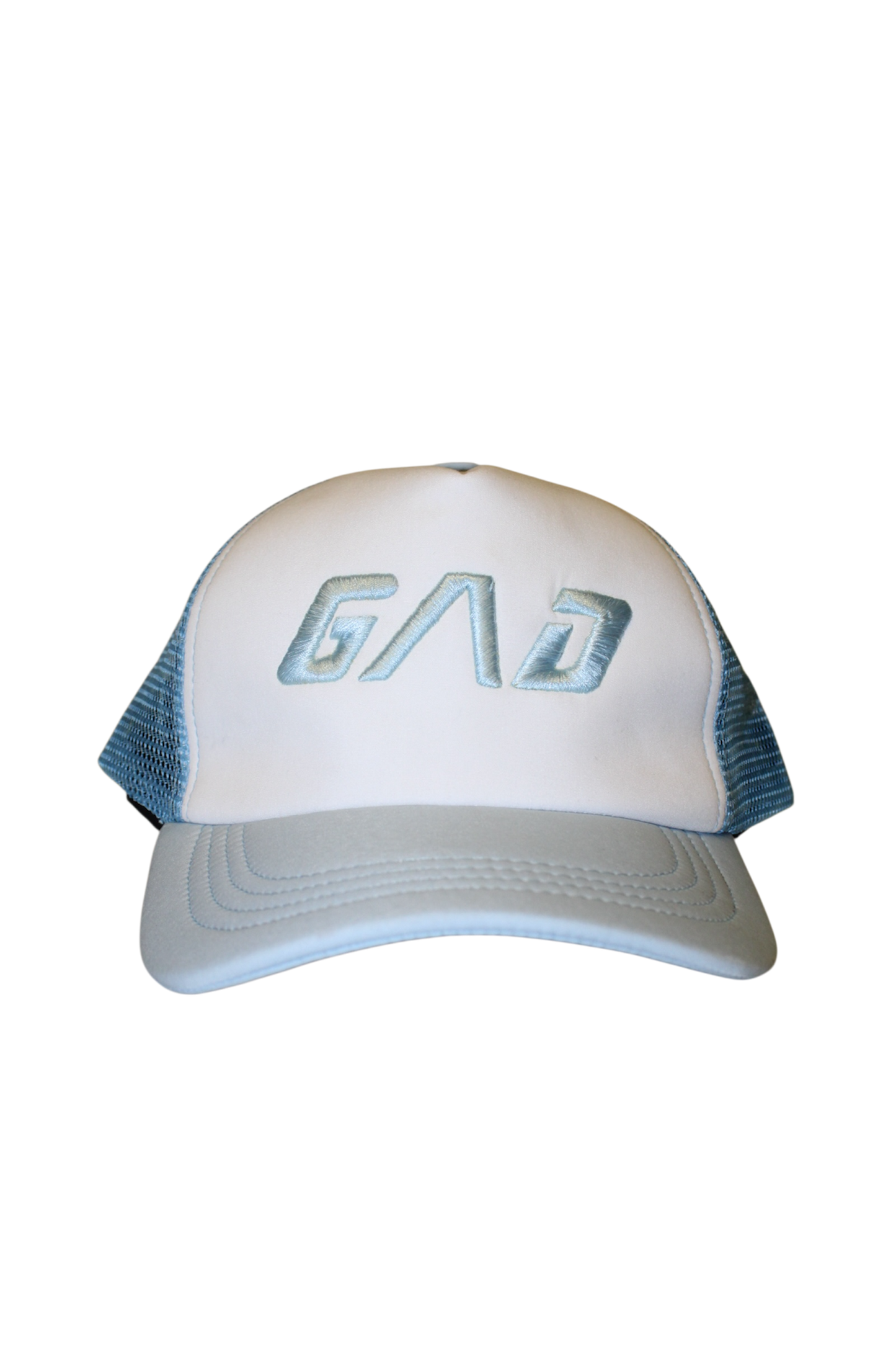 GAD logo trucker cap sky blue