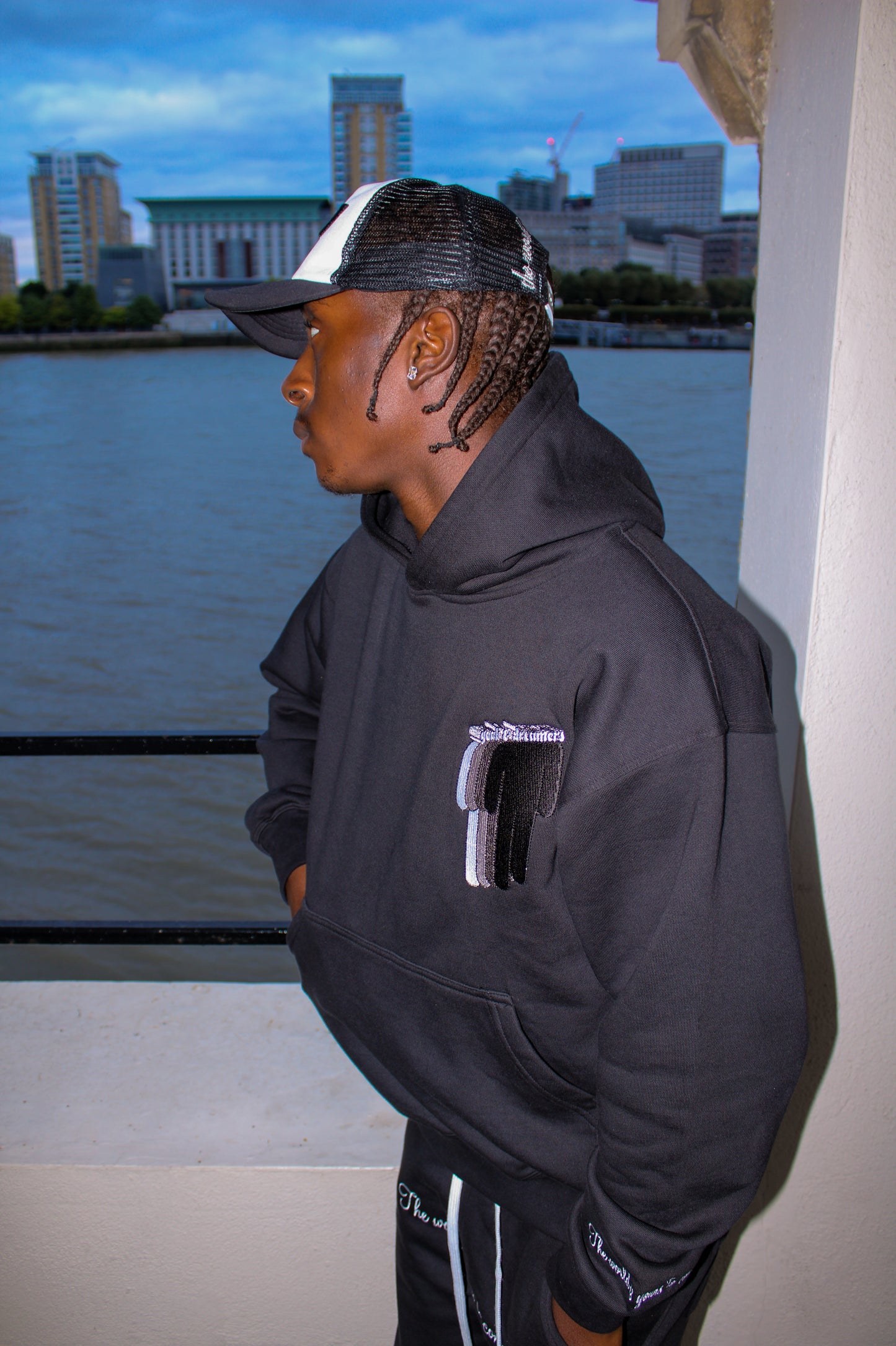 GAD logo trucker cap black