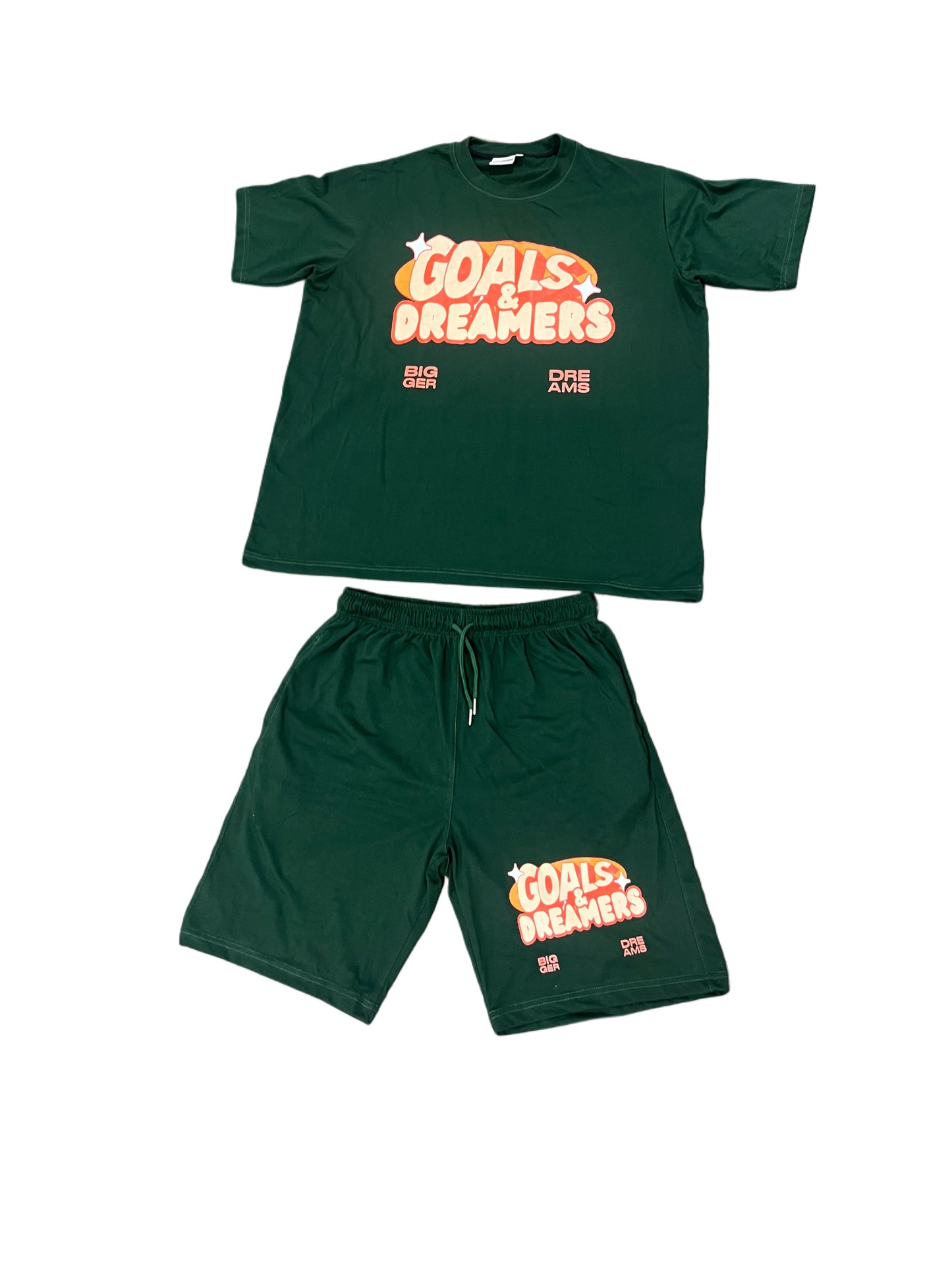 Bigger dreams short set emerald green