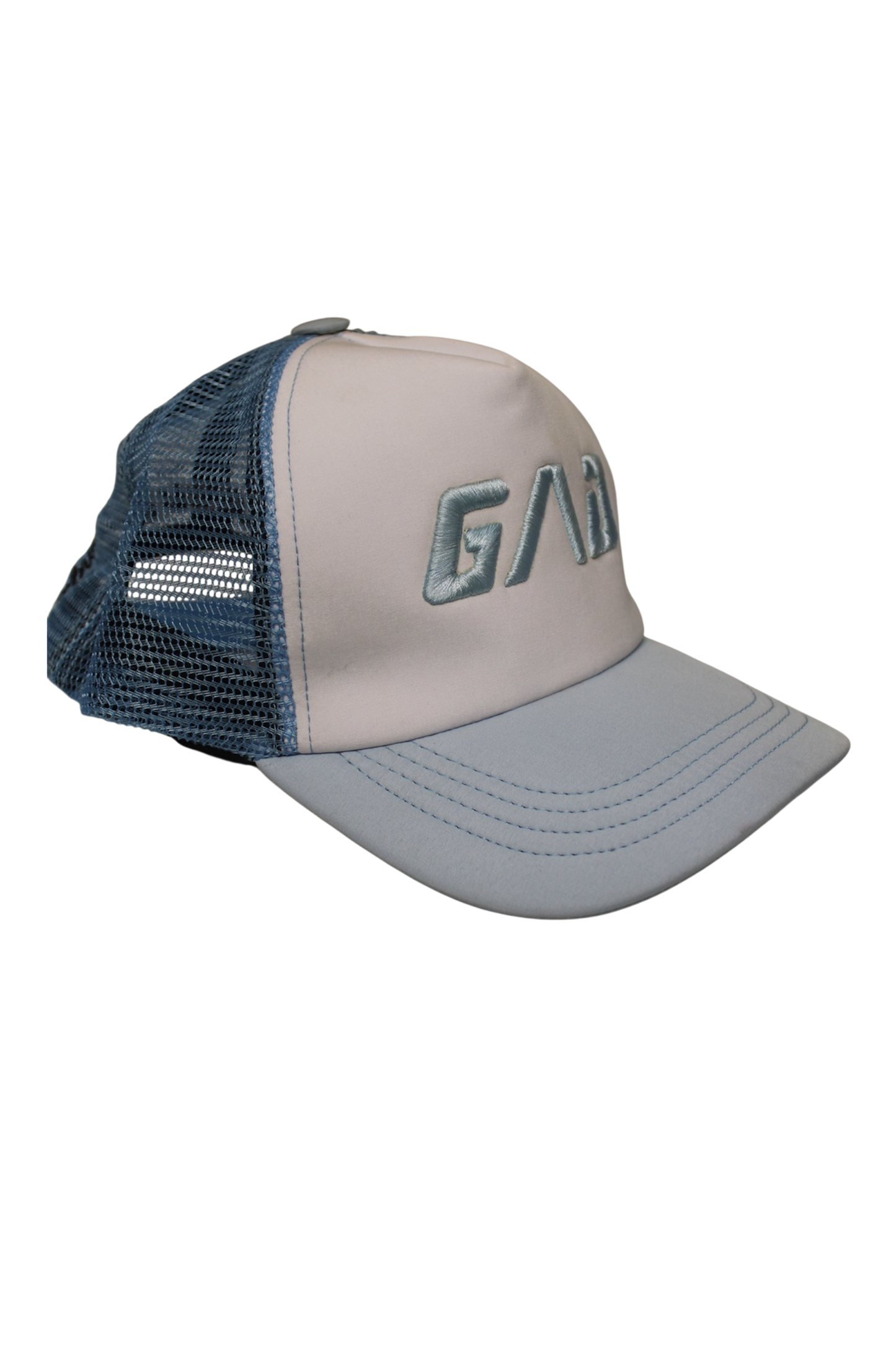 GAD logo trucker cap sky blue